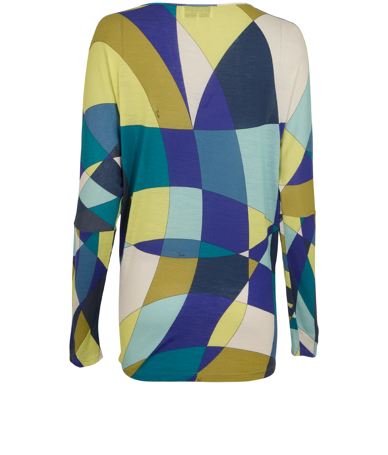 Emilio Pucci Knot Front Top, &pound;110, Clothing, Blue/Green, Wool, Back view