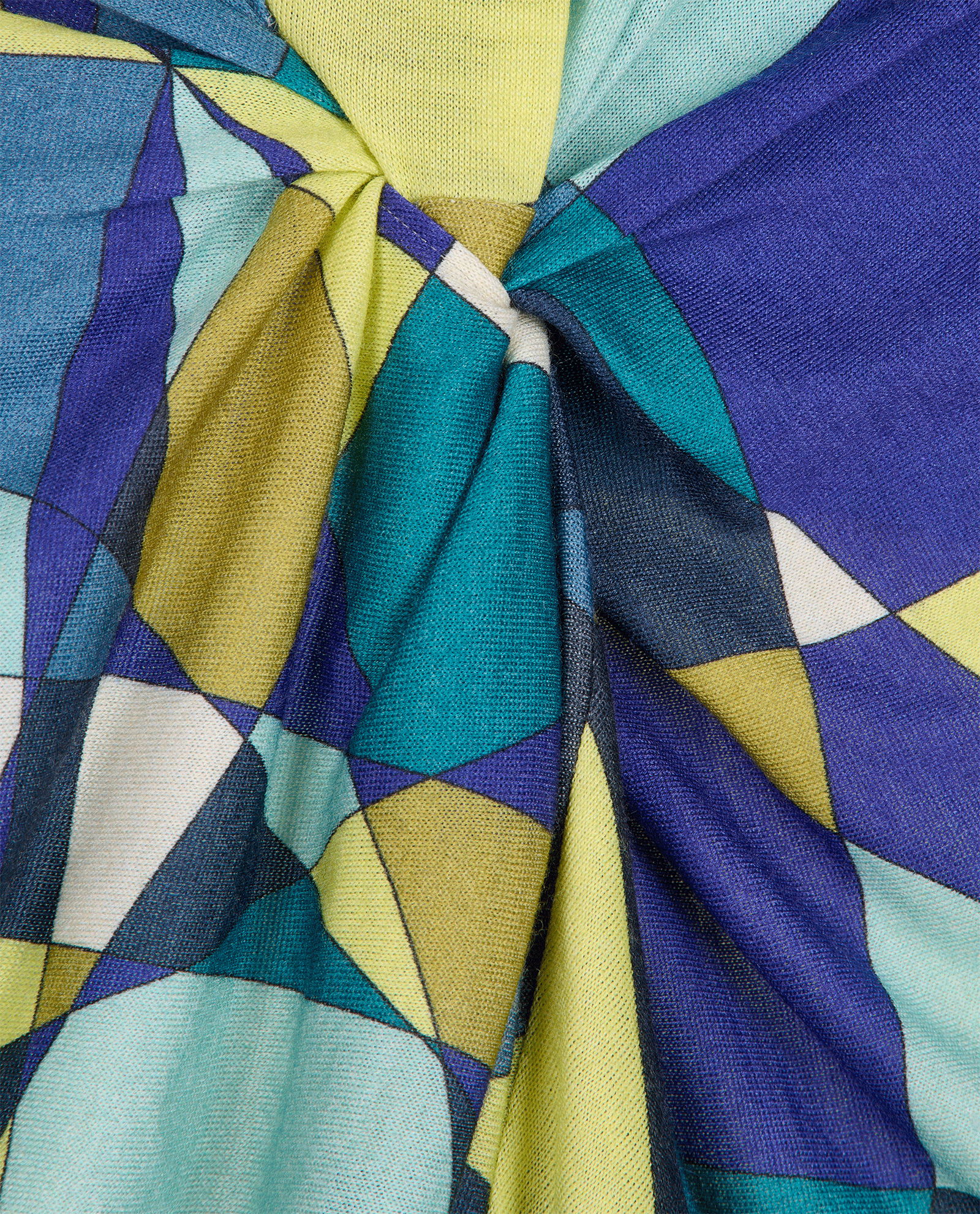 Emilio Pucci Knot Front Top, &pound;110, Clothing, Blue/Green, Wool, Other view