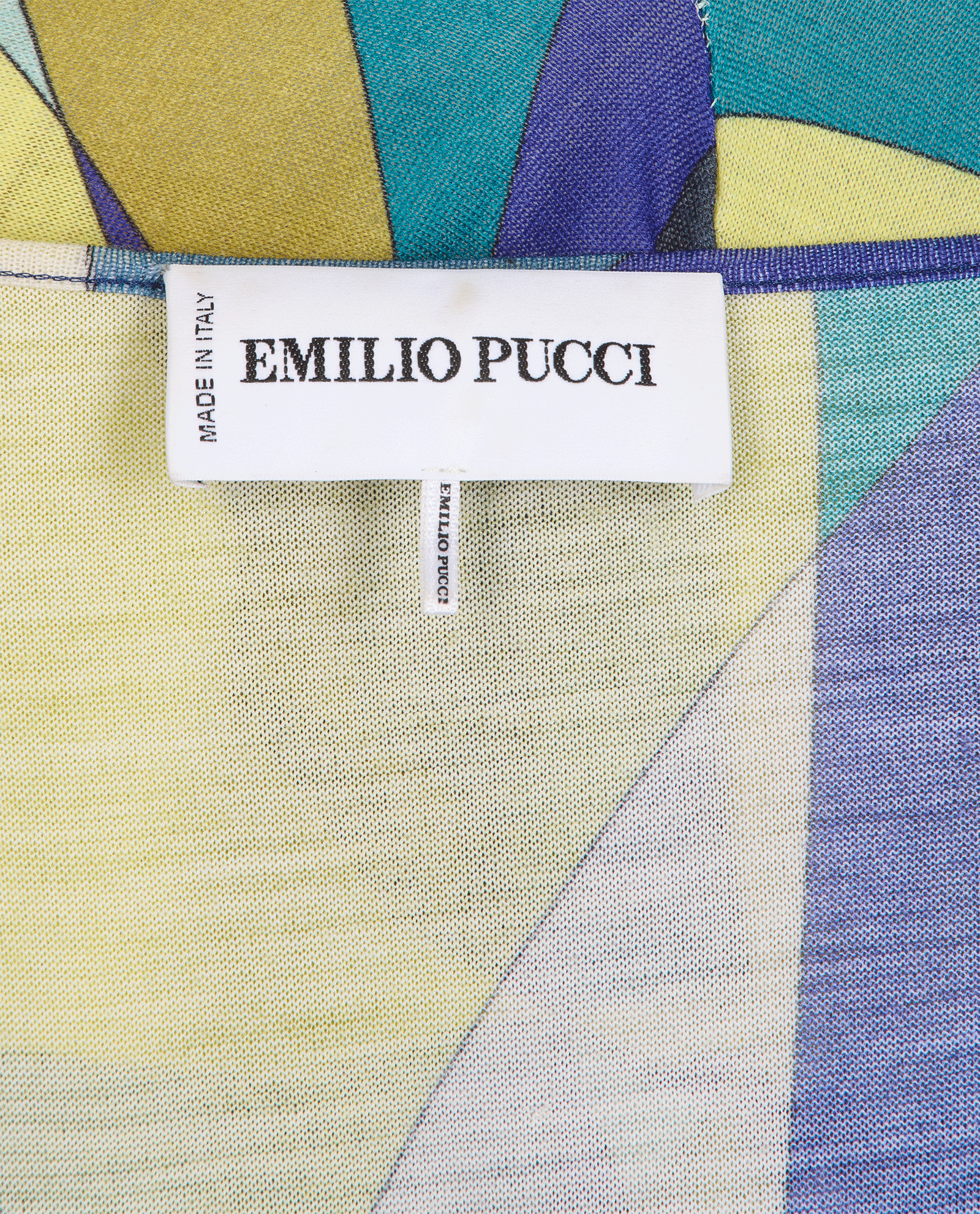 Emilio Pucci Knot Front Top, &pound;110, Clothing, Blue/Green, Wool, Other view