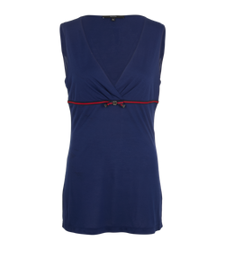 Gucci V-Neck Vest Top, Modal, Navy, Sz XL, 1*