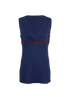 Gucci V-Neck Vest Top, &pound;180, Clothing, Navy, Modal, Front view