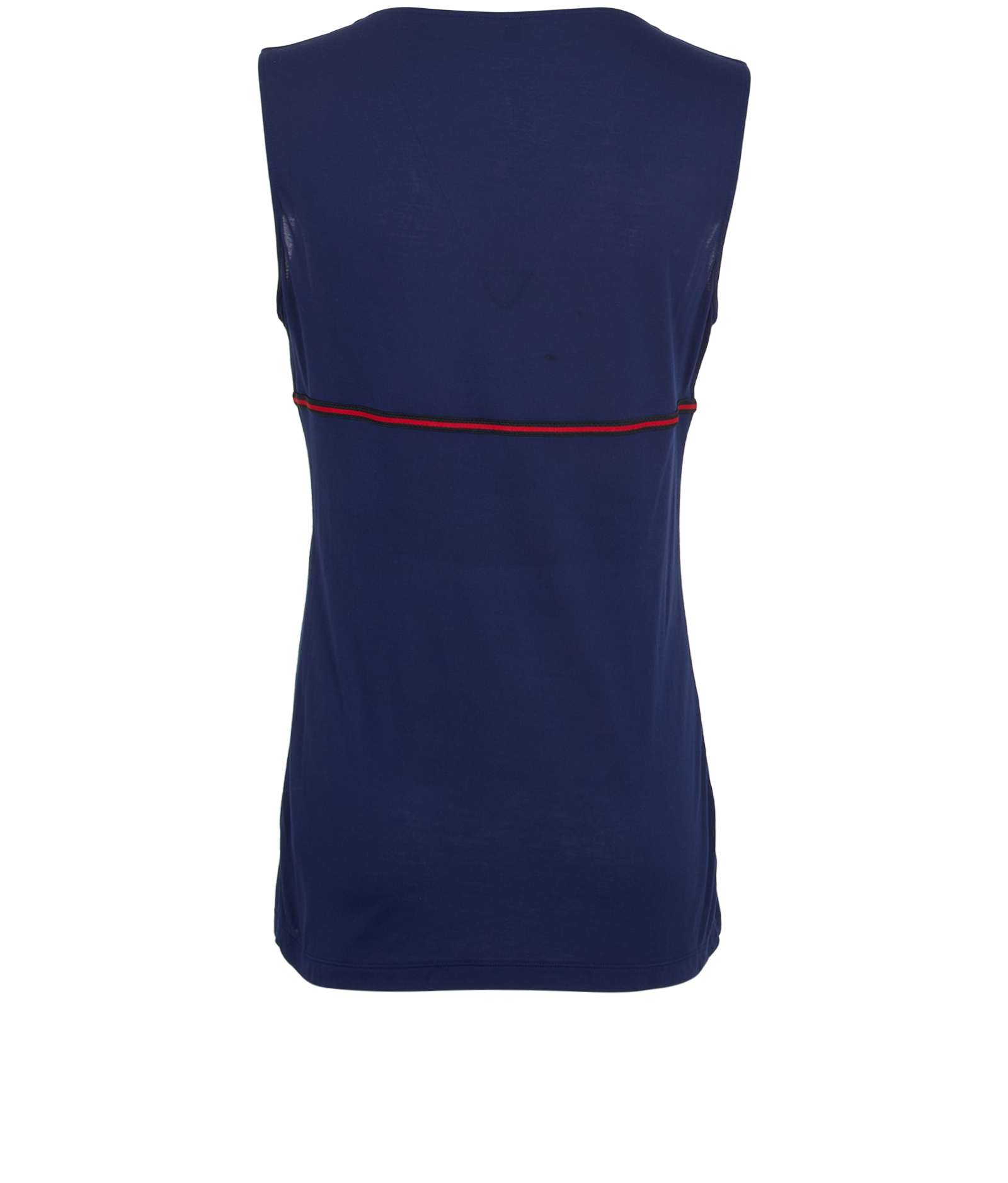 Gucci V-Neck Vest Top, &pound;180, Clothing, Navy, Modal, Back view