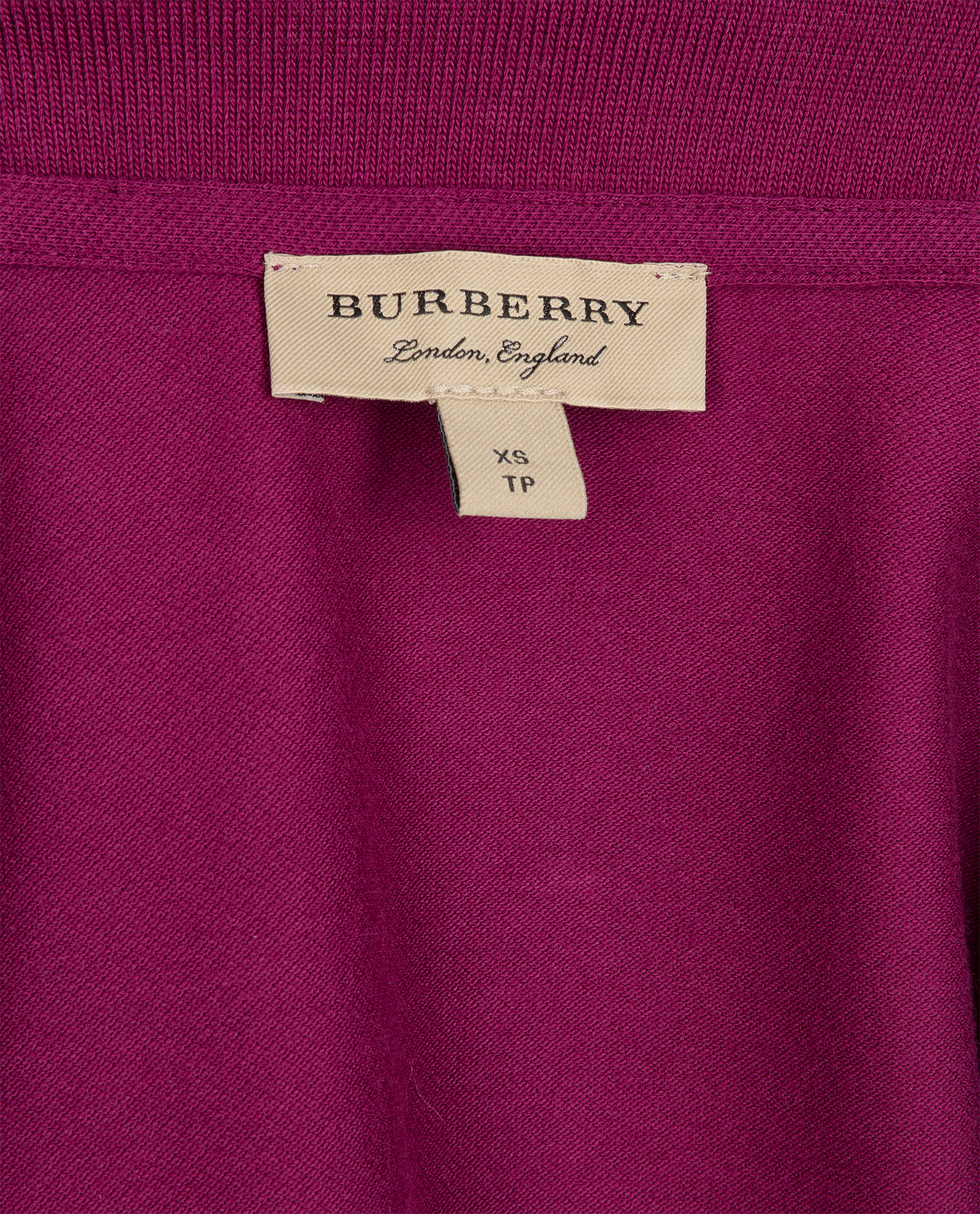 Burberry Polo T-Shirt, &pound;110, Clothing, Purple, Cotton, Other view