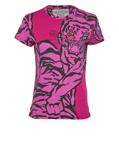 Valentino Tiger T-Shirt, &pound;95, Clothing, Pink, Cotton, Front view
