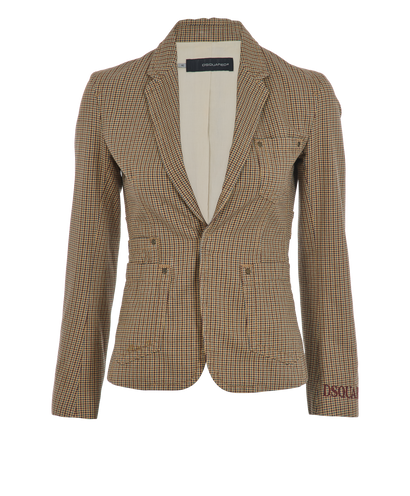 DSquared2 Long Sleeve Plaid Shirt, &pound;50, Clothing, Brown, Wool, Front view