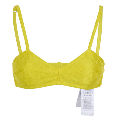 Gucci GG Bra Top, &pound;230, Clothing, Yellow, Silk, Front view