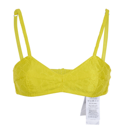 Gucci GG Bra Top, Silk, Yellow, UK8, 3*