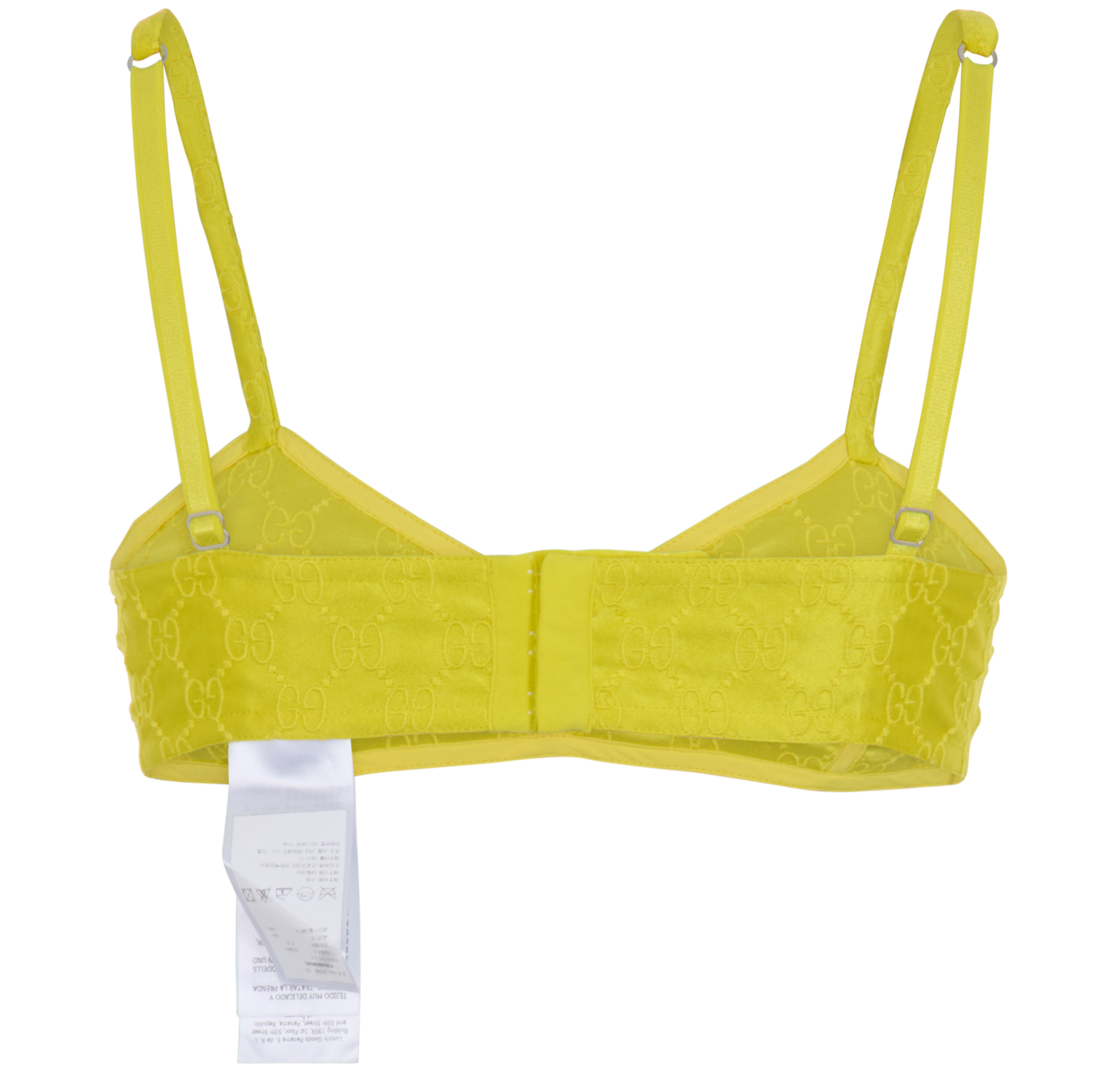Gucci GG Bra Top, &pound;230, Clothing, Yellow, Silk, Back view