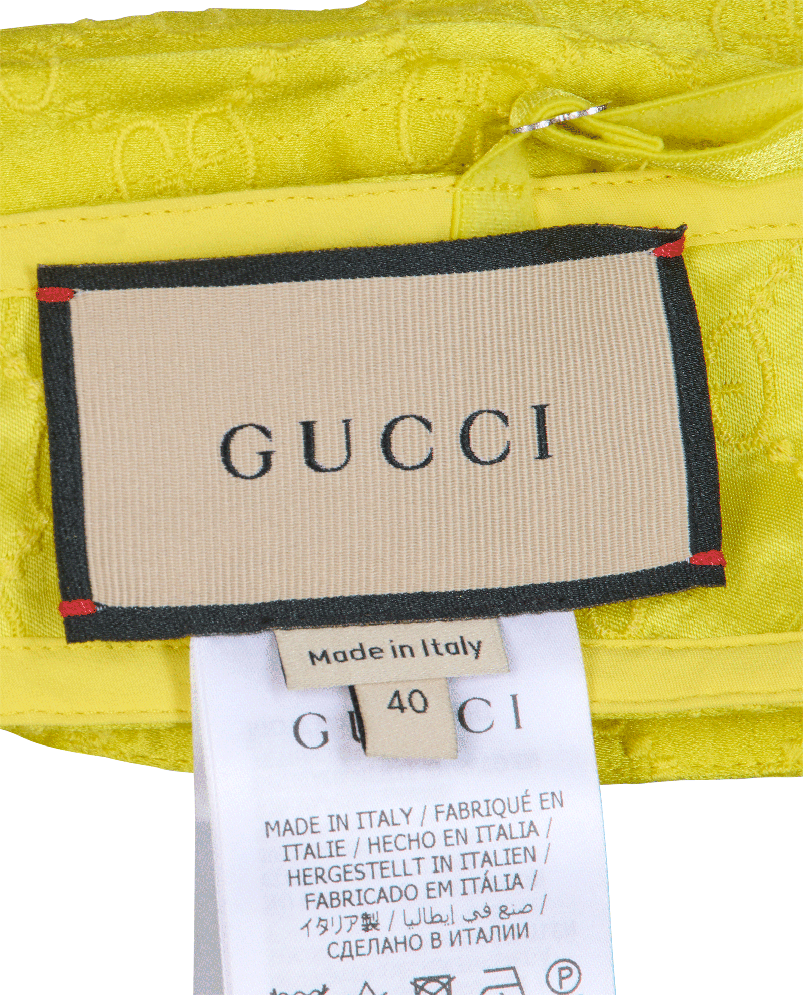 Gucci GG Bra Top, &pound;230, Clothing, Yellow, Silk, Other view