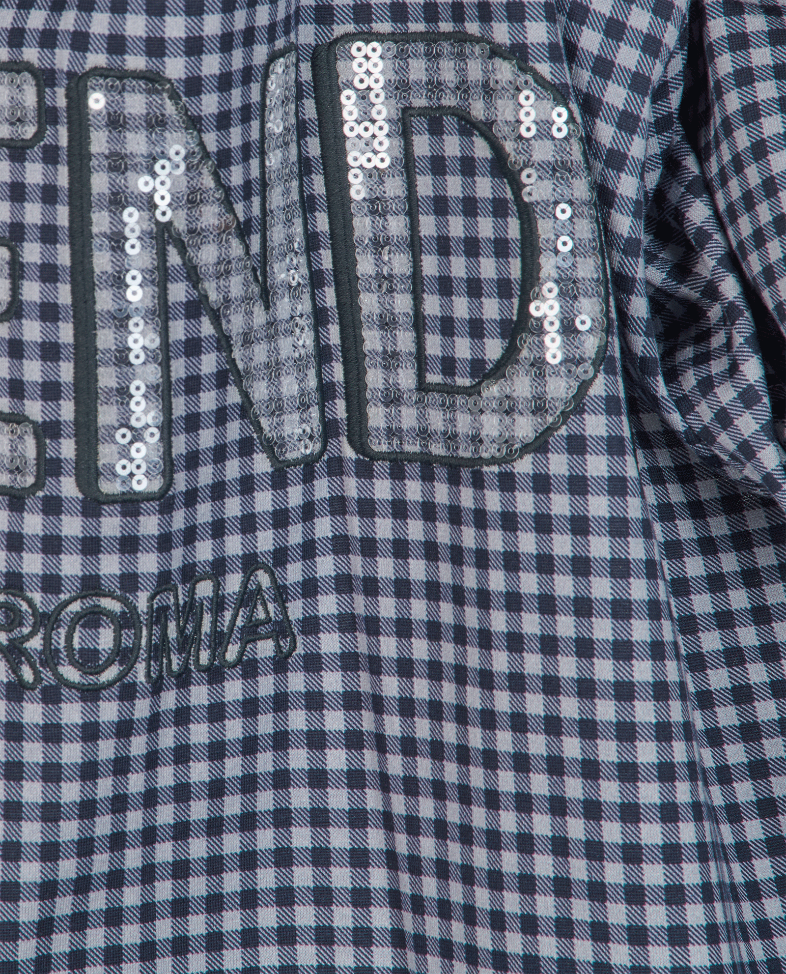 Fendi Logo Sequins T-Shirt, &pound;150, Clothing, Blue, Cotton, Other view