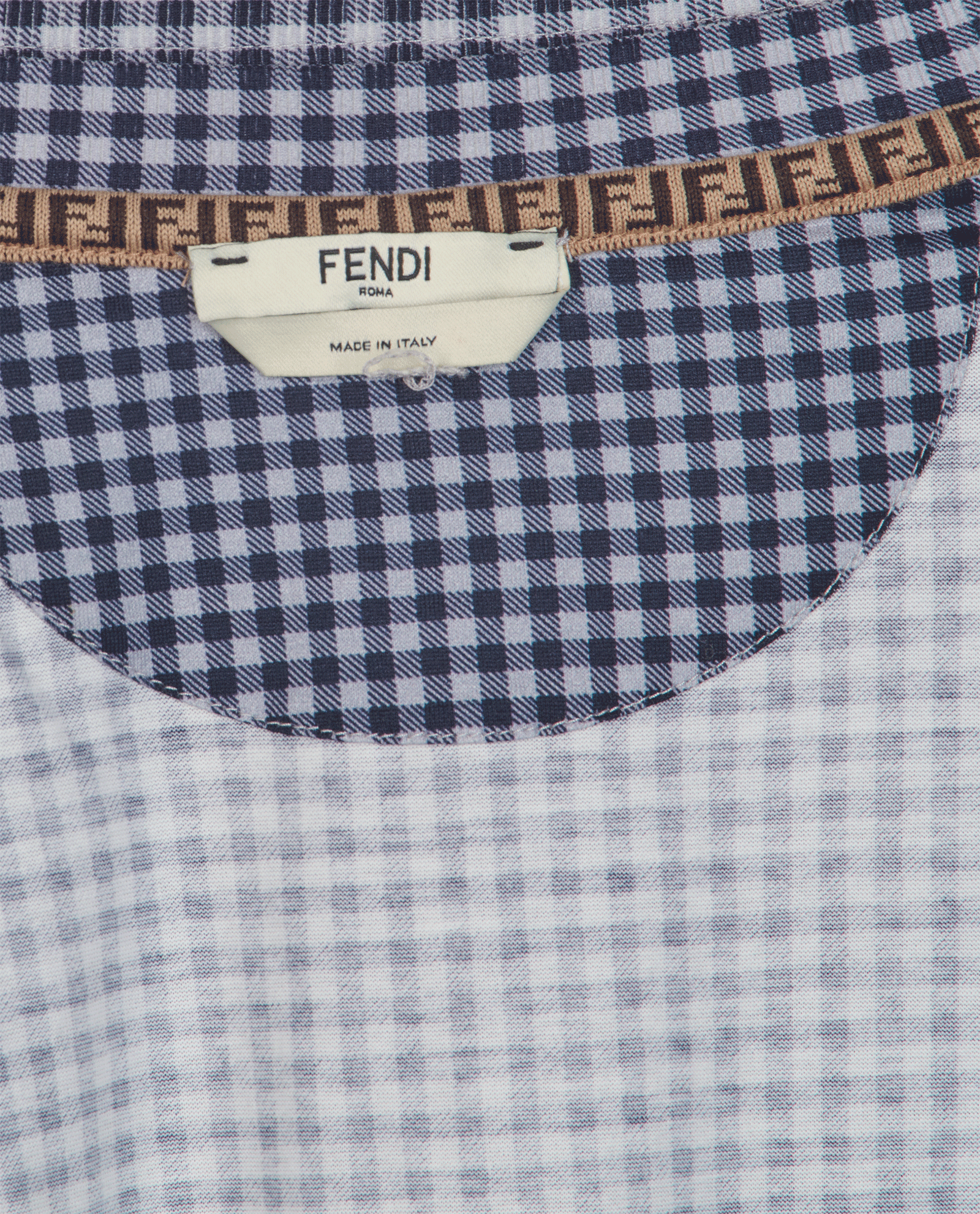 Fendi Logo Sequins T-Shirt, &pound;150, Clothing, Blue, Cotton, Other view