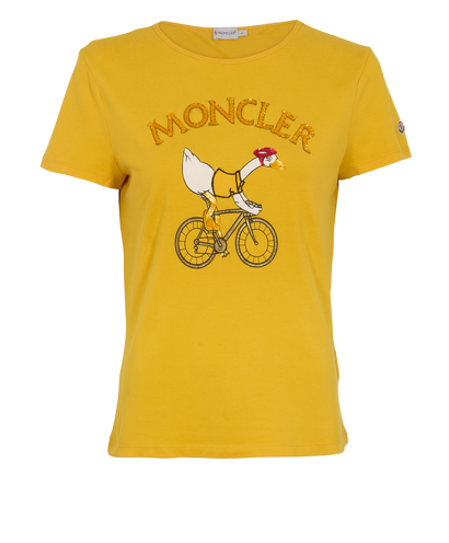 Moncler T-Shirt, &pound;120, Clothing, Yellow, Cotton, Front view