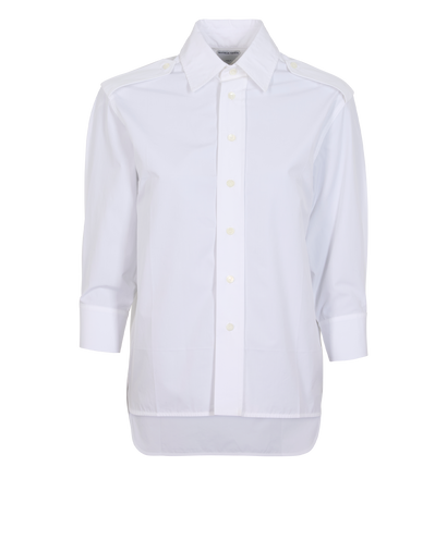 Bottega Veneta Compact Poplin Shirt, &pound;160, Clothing, White, Cotton, Front view