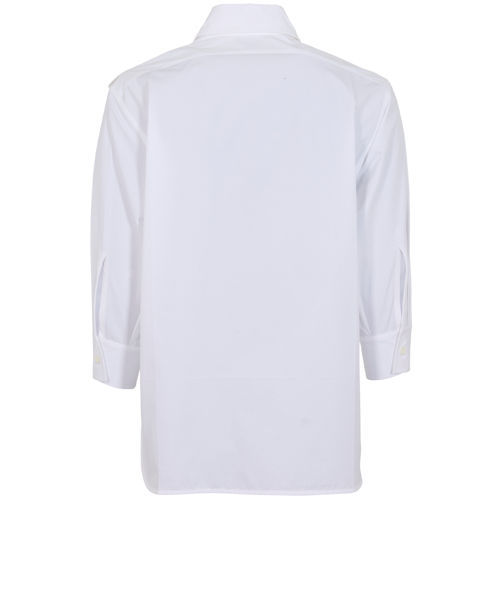 Bottega Veneta Compact Poplin Shirt, &pound;160, Clothing, White, Cotton, Back view