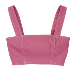 Balmain Crop Top, Cotton, Pink, UK6, 2*