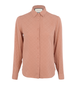 Gucci GG Shirt, Silk, Pink, UK4, 2*