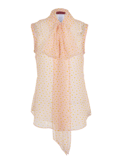 Gucci Floral Top, Silk, Pink, UK8, 2*