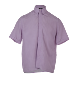 Fendi Short Sleeve Shirt, Silk, Mens, Purple, Sz XS, 2*