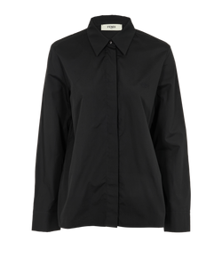 Fendi Button Up Shirt, Cotton, Black, UK12, 3*