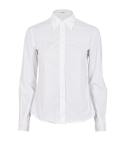 Miu Miu Classic Shirt, Cotton, White, Sz 8, 1*