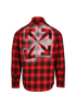 Off-White Stencil Check Shirt, &pound;150, Clothing, Red, Cotton/Polyester (Polymer), Back view