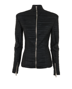 Balmain Ruched Long Sleeves Top, Poly, Black, UK12, 2*