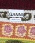 Ganni Graphic Log V-Neck Vest, &pound;90, Clothing, Burgundy/Yellow, Wool, Other view