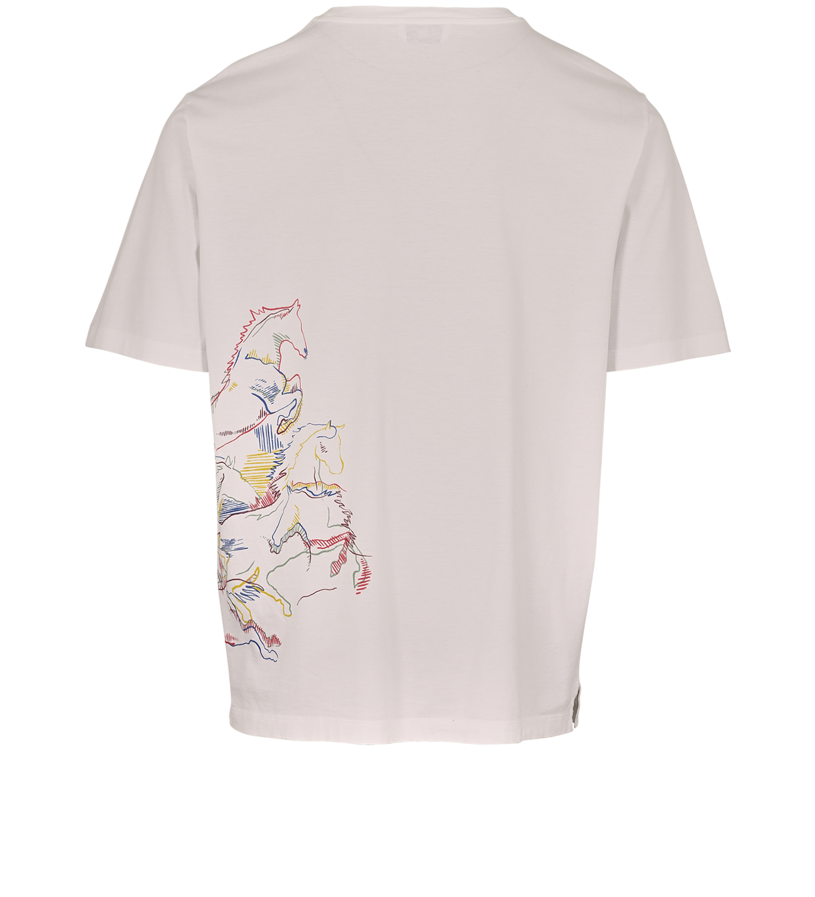 Hermes Horse T-Shirt, &pound;260, Clothing, White, Cotton, Back view