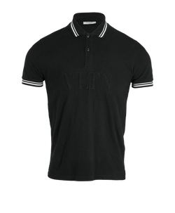 Valentino VLTN Polo Shirt, Mens, Cotton, Black, Sz S, 2*