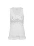 Bottega Veneta Crystal Embellished Vest, £190, Clothing, White, Cotton, Front view