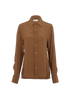 Saint Laurent Blouse, &pound;250, Clothing, Brown, Silk, Front view