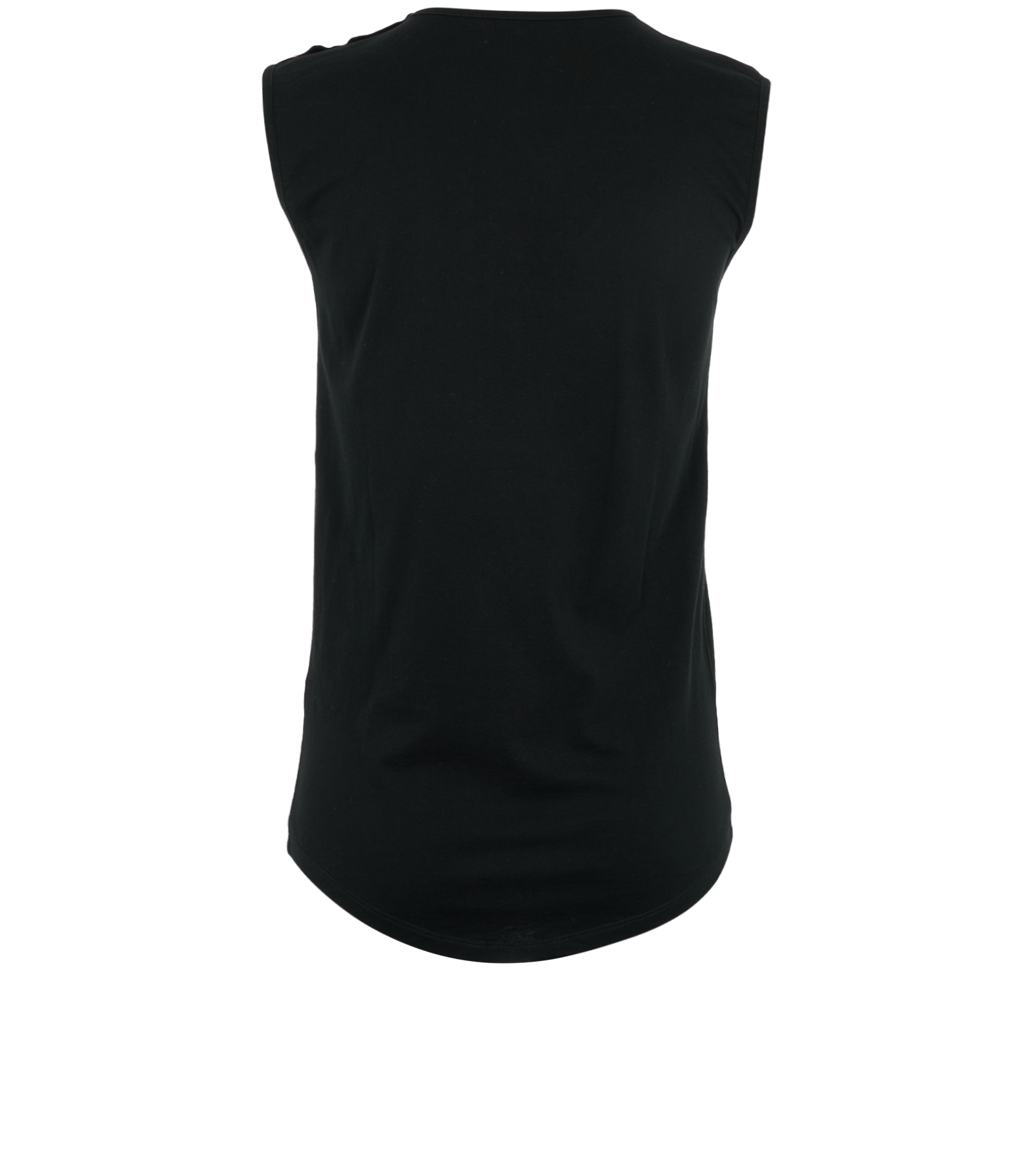 Balmain Logo Sleeveless Top, &pound;110, Clothing, Black, Cotton, Back view