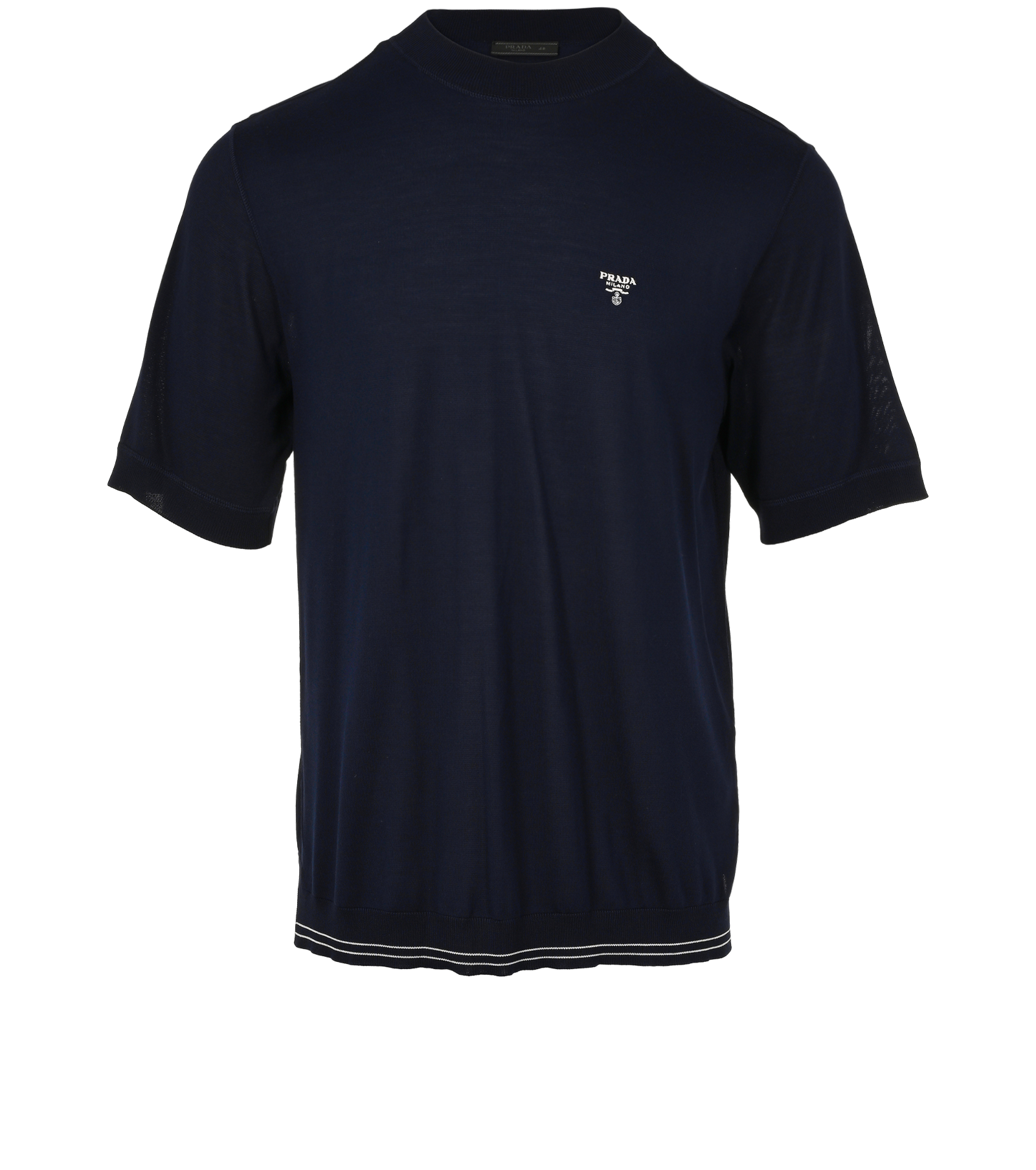 Prada Logo Embroidered Knit Top, Tops - Designer Exchange | Buy