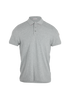 Moncler Logo Patch Short Sleeves Polo Top, &pound;90, Clothing, Grey, Cotton, Front view