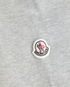Moncler Logo Patch Short Sleeves Polo Top, &pound;90, Clothing, Grey, Cotton, Other view