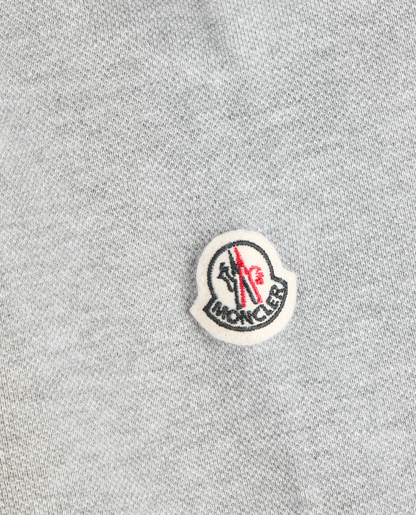 Moncler Logo Patch Short Sleeves Polo Top, &pound;90, Clothing, Grey, Cotton, Other view