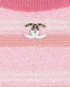 Chanel CC Logo Striped Sleeveless Top, &pound;495, Clothing, Pink, Cashmere/Cotton, Other view