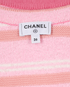 Chanel CC Logo Striped Sleeveless Top, &pound;495, Clothing, Pink, Cashmere/Cotton, Other view