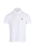 Amir Paris Ami De Coeur Polo Shirt, &pound;70, Clothing, White, Cotton, Front view