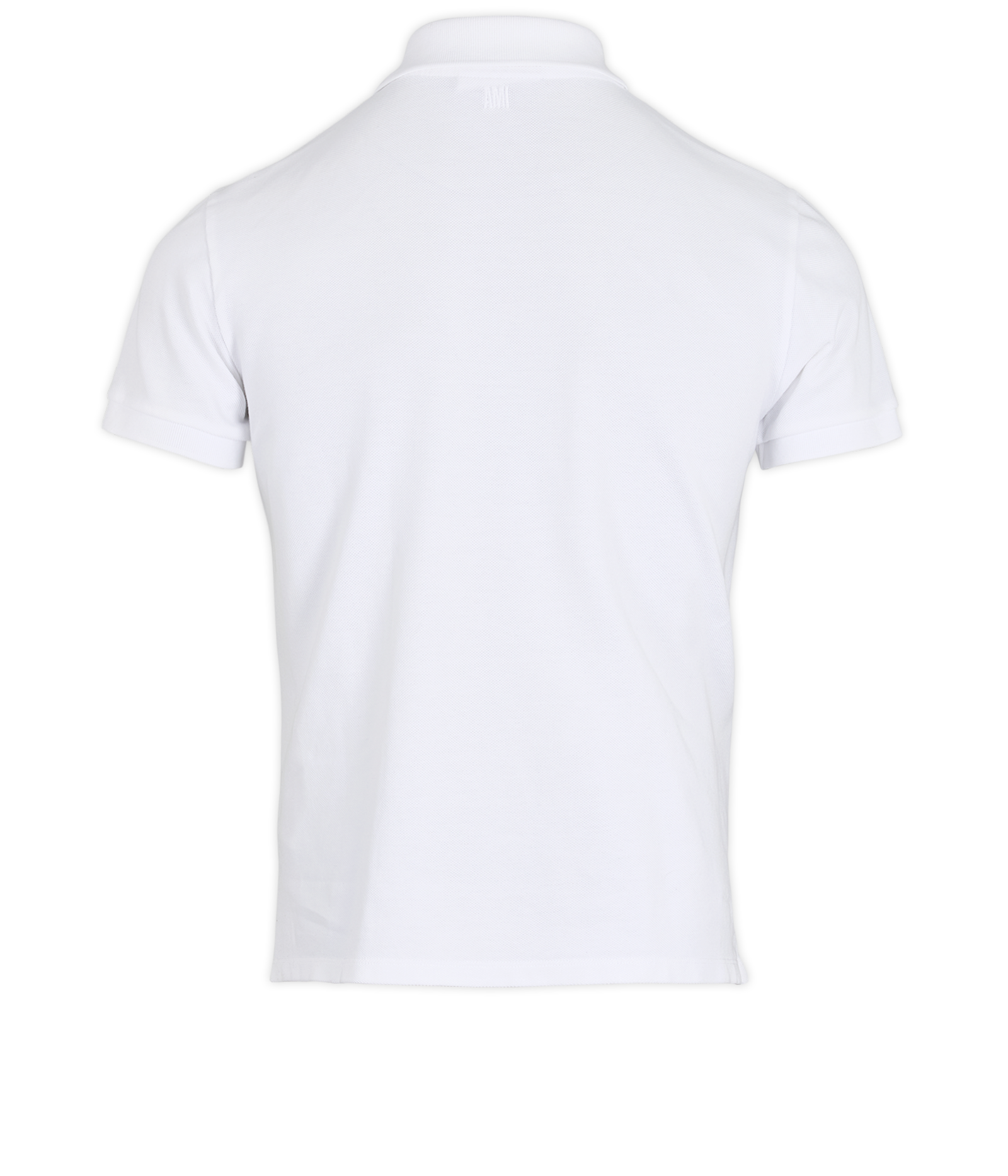 Amir Paris Ami De Coeur Polo Shirt, &pound;70, Clothing, White, Cotton, Back view