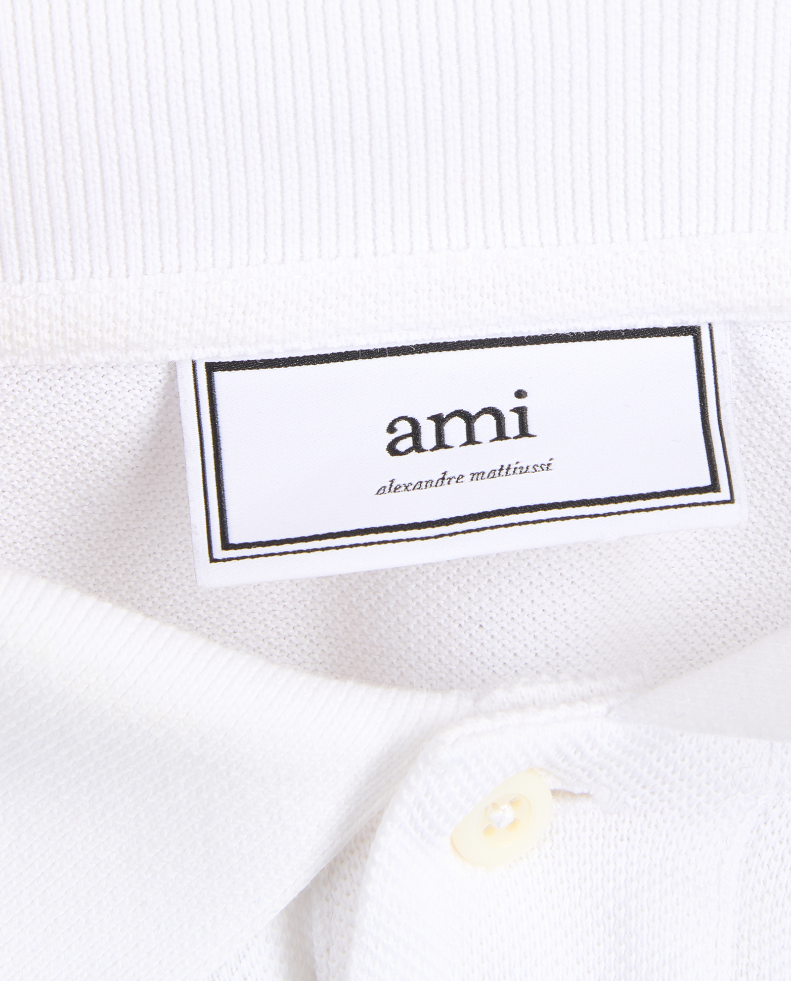 Amir Paris Ami De Coeur Polo Shirt, &pound;70, Clothing, White, Cotton, Other view