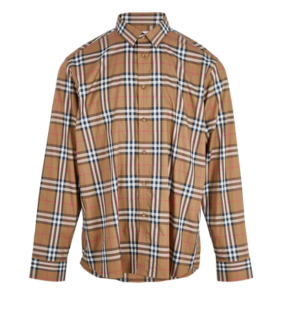 Burberry Shefford Check Shirt, £195, Clothing, Brown, Cotton, Front view