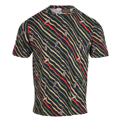 Loewe x Paula's Ibiza Flag T-shirt, £150, Clothing, Black/Green, Cotton, Front view