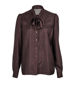 Dolce & Gabbana Bow Tie Geometric Shirt, Silk, Multi, UK12, 1*