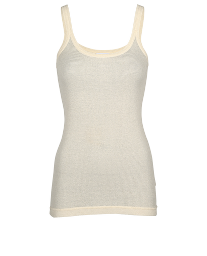 Bottega Veneta Ribbed Tank Top, £220, Clothing, Cream, Cotton, Front view