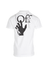 Off-White Logo Embroidered T-Shirt, £110, Clothing, White, Cotton, Back view