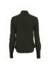 Saint Laurent 2023 Military Button-Up Shirt, £230, Clothing, Green, Cotton, Back view