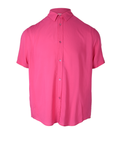 Saint Laurent 2022 Short Sleeves Shirt, Mens, Viscose, Pink, Sz XL, 3*