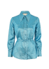 Gucci Belted Shirt, £195, Clothing, Blue, Silk, Front view