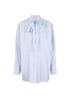 Valentino Embellished Striped Shirt, £320, Clothing, Blue/White, Cotton, Front view